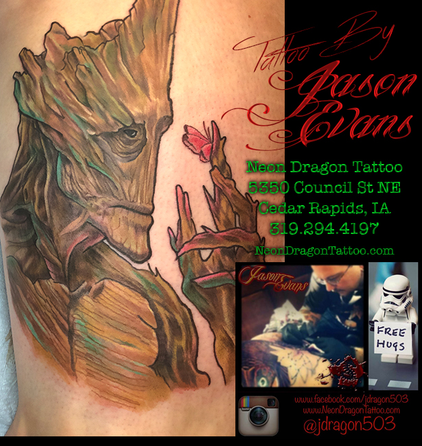 Tattoo done by Jason Evans at Neon Dragon Tattoo in Cedar Rapids Iowa body art