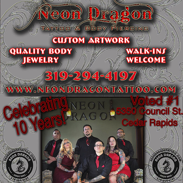 Tattoo done by Jason Evans at Neon Dragon Tattoo in Cedar Rapids Iowa body art